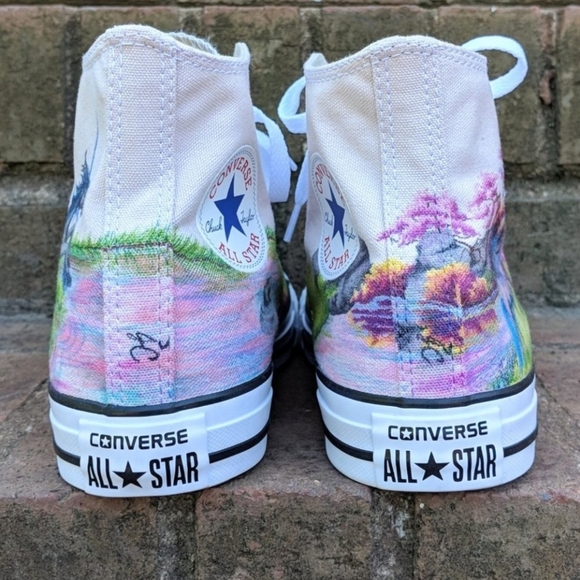 Unicorn Original Custom Art Converse Sneakers W8 - Picture 5 of 8